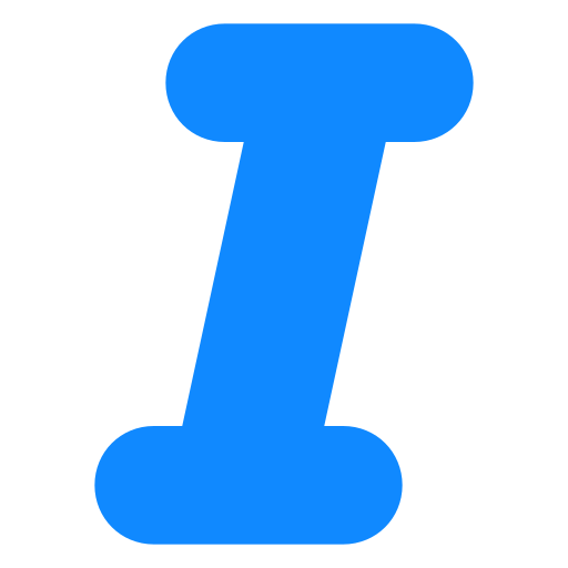 Italic Generic Blue icon