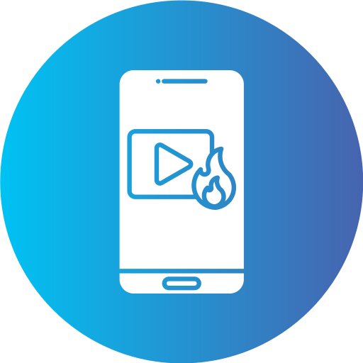 video de tendencias icono gratis