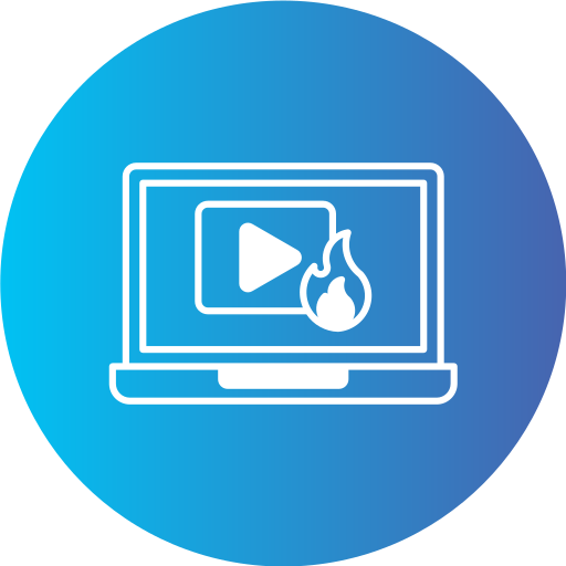 Trending video free icon