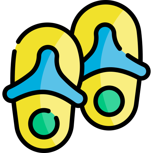 Flip flops Kawaii Lineal color icon