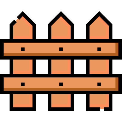 Fence Detailed Straight Lineal color icon