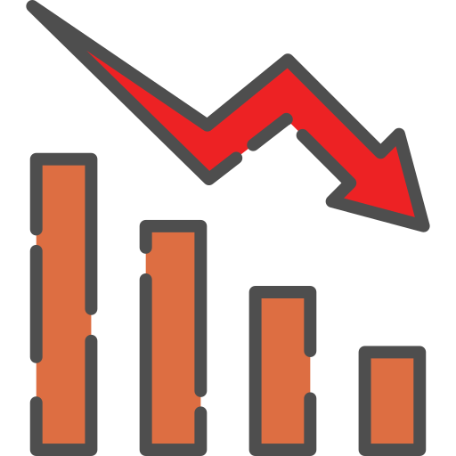 Decreasing free icon