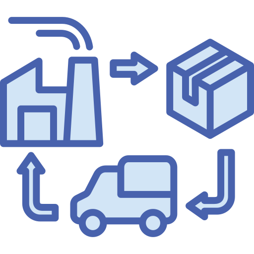 Supply chain - Free shipping and delivery icons