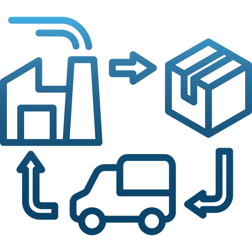 Цепочка поставок бесплатно иконка