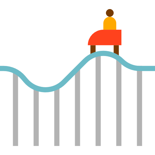 montaña rusa icono gratis
