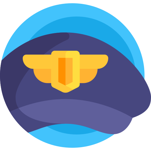 sombrero de piloto icono gratis