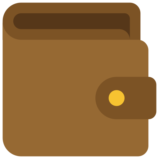 Wallet Juicy Fish Flat icon