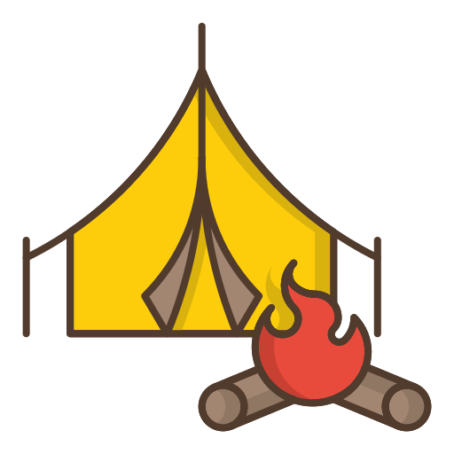 carpa para camping icono gratis