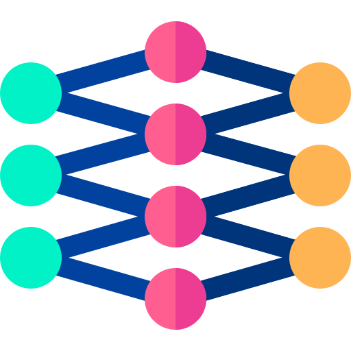 Neural network Basic Rounded Flat icon