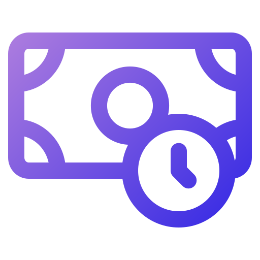 el tiempo es dinero icono gratis