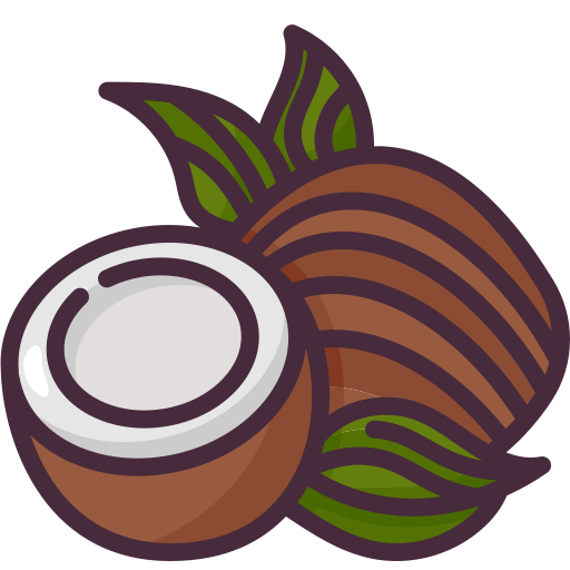 Coconut Generic Outline Color icon