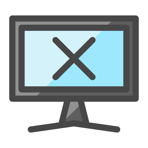 pantalla azul icono gratis