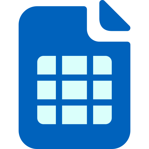 Table cells Generic Blue icon