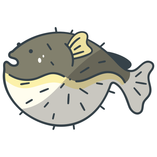 Puffer fish Generic Outline Color icon