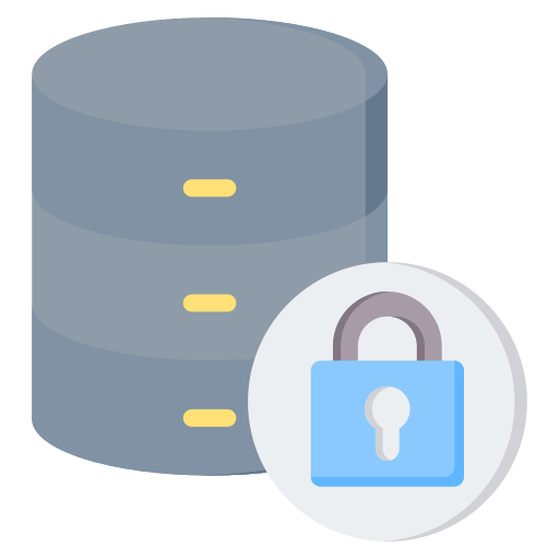 seguridad de la base de datos icono gratis