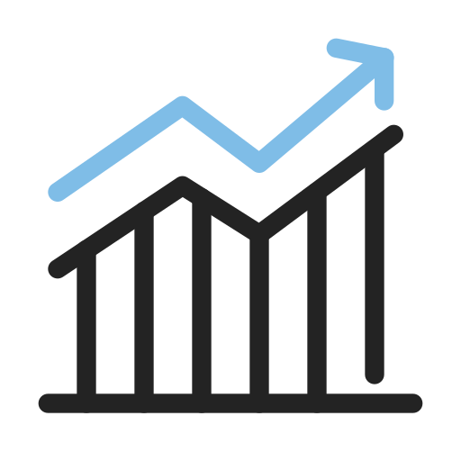 gráfico de crecimiento icono gratis