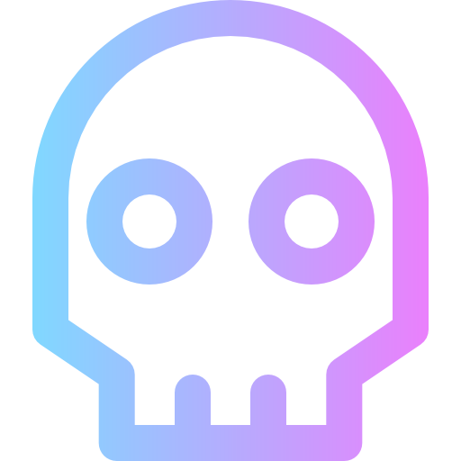 Skull Super Basic Rounded Gradient Icon