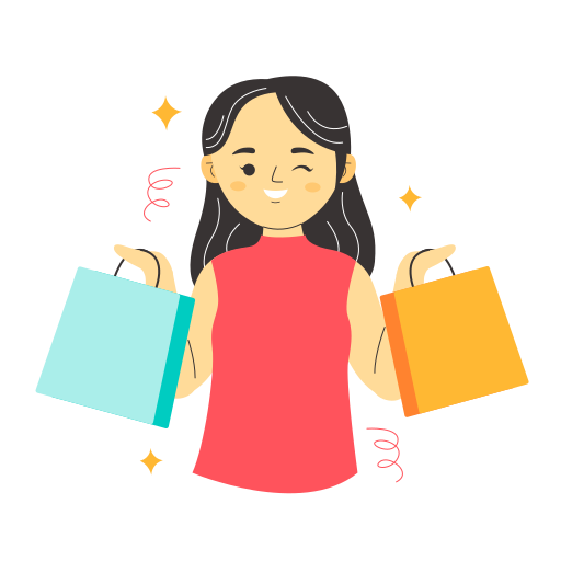 Happy Girl Packing Bag Illustration Royalty Free SVG, Cliparts