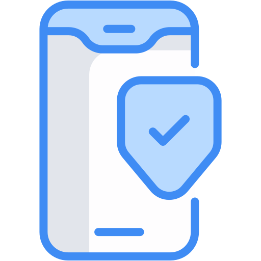 seguridad móvil icono gratis