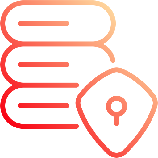 seguridad de datos icono gratis
