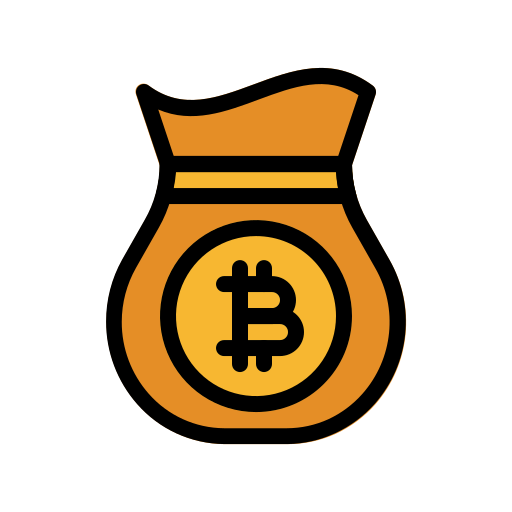 bolsa bitcoin icono gratis