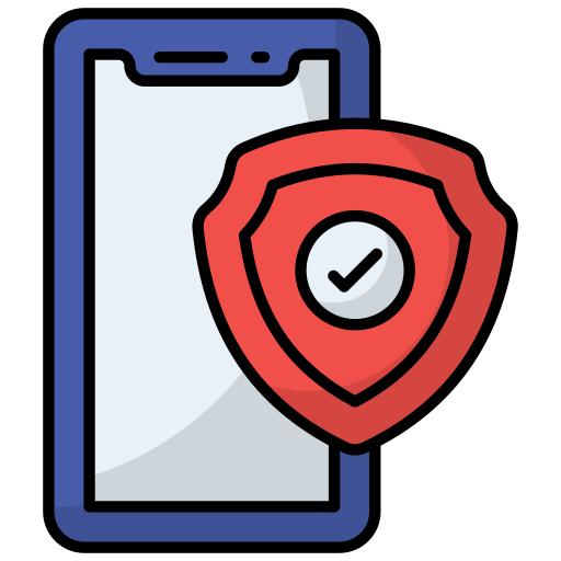 seguridad móvil icono gratis