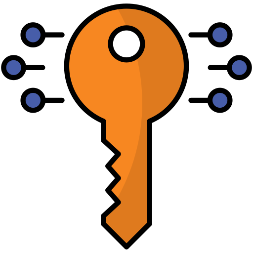 Digital Key Generic Outline Color Icon