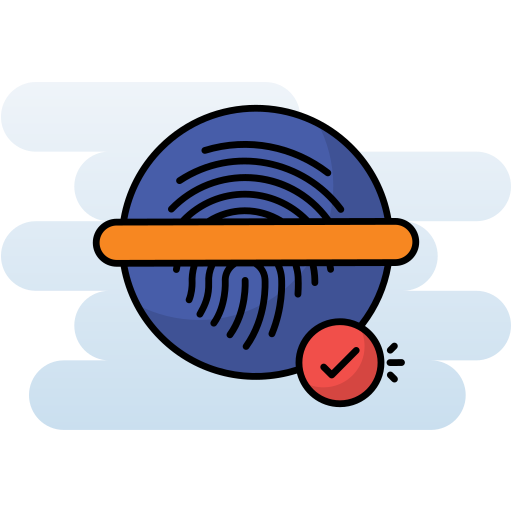 huella dactilar icono gratis