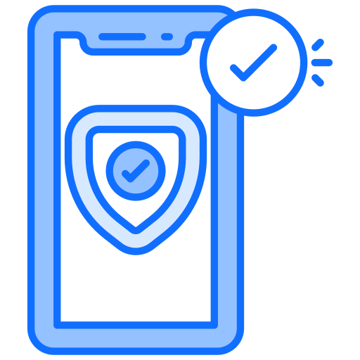 seguridad móvil icono gratis
