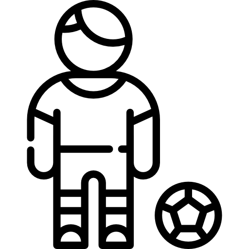 jugador de fútbol icono gratis
