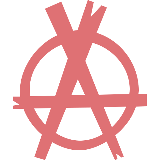 Anarchy Symbol Cartoon Flat Icon