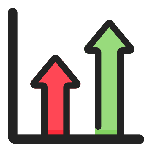 gráfico de crecimiento icono gratis