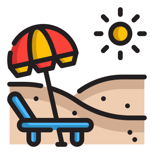 cama solar icono gratis