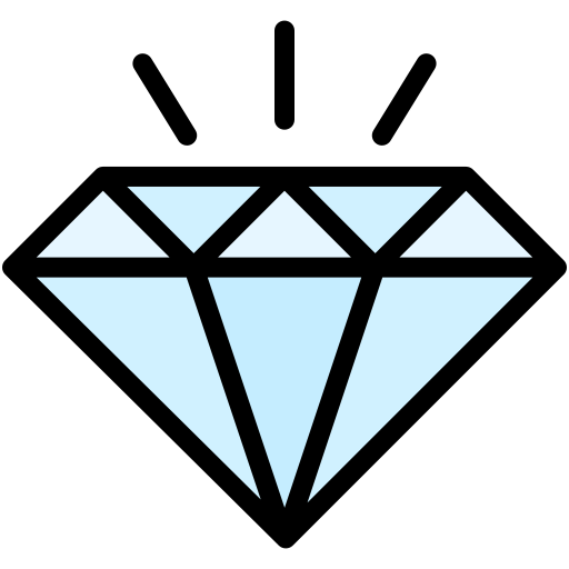 Diamond Generic Outline Color icon