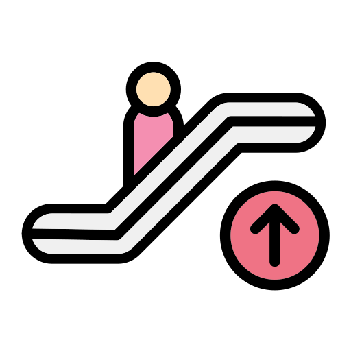 escalera arriba icono gratis