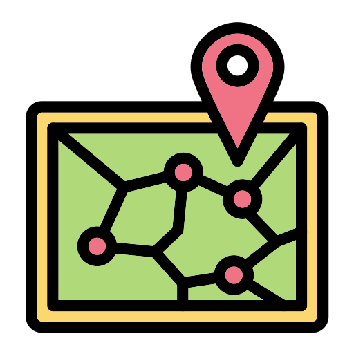 mapa ferroviario icono gratis