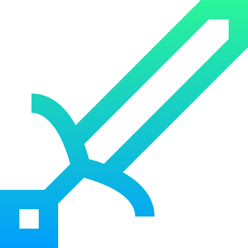 Sword Super Basic Straight Gradient Icon