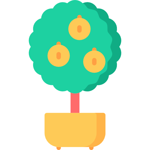 Árbol del dinero icono gratis