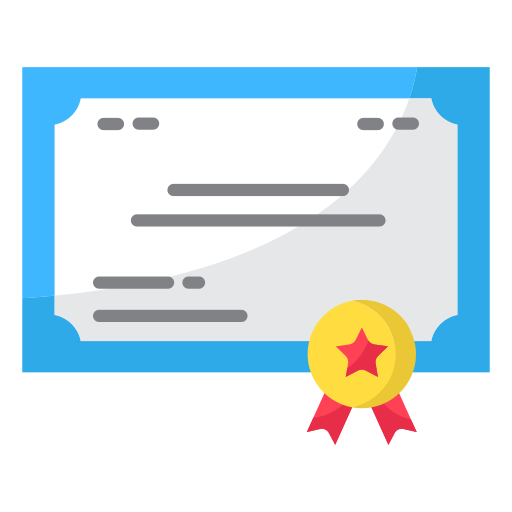 Certificate free icon