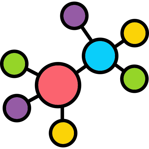 Molecule Generic Outline Color icon