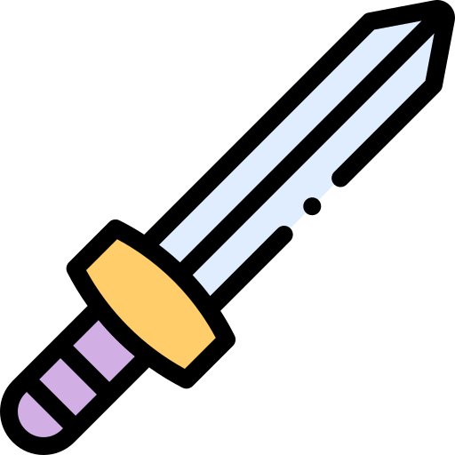 Sword Flaticons Lineal Color icon