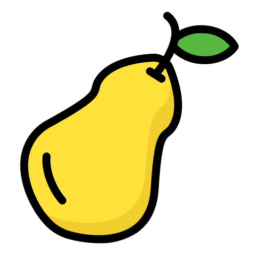 Pear Generic Outline Color icon