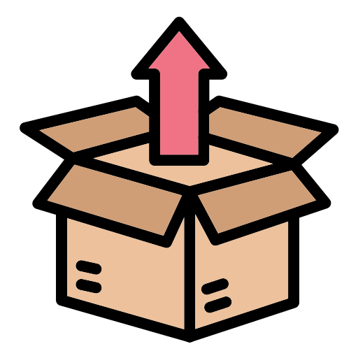 Unboxing - Free shipping and delivery icons