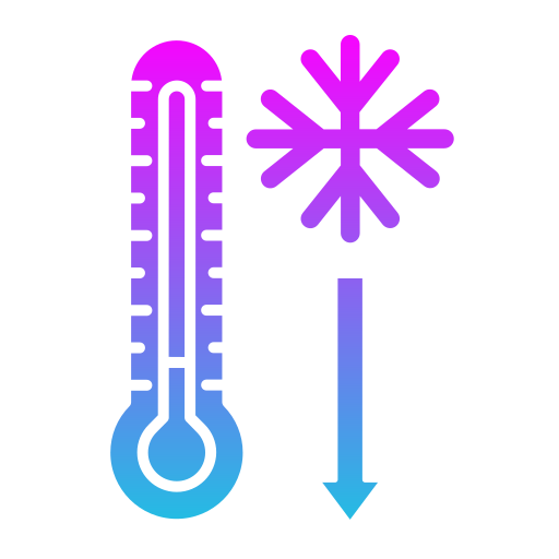 baja temperatura icono gratis