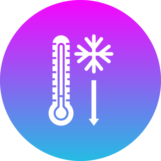 baja temperatura icono gratis