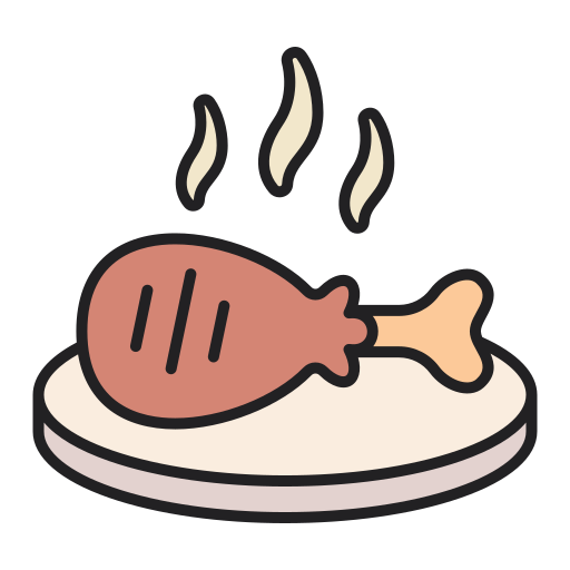 Chicken Leg Generic Outline Color Icon