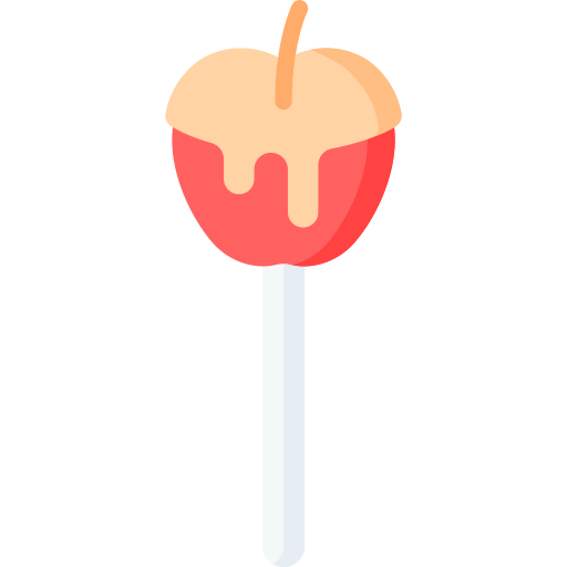 manzana caramelizada icono gratis