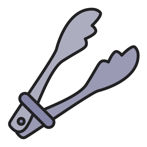 Tongs Icon Vector from Kitchen Collection. Thin Line Tongs Outline