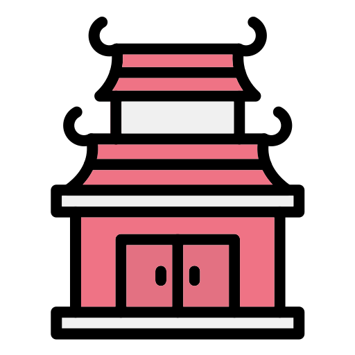 Chinese temple Generic Outline Color icon