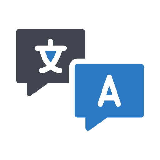 Language exchange Generic Blue icon